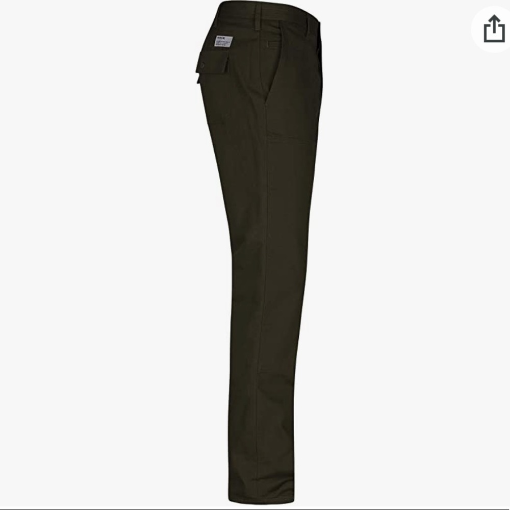 Hurley Men's Sunday Slim Fit Pants Button Fly Olive Green A09721 $80 Size 32 - Picture 14 of 14